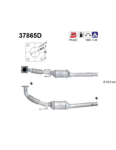 Catalizador As 37865D - VW GOLF IV / BORA 1.9 SDI 10