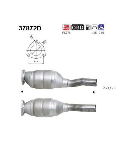 Catalizador As 37872D - VW SHARAN/ALHAMBRA/GALAXY 1.