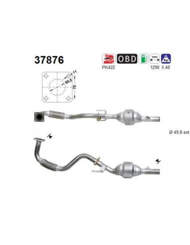 Catalizador As 37876 - VW POLO CLASSIC 1.4I 16V11/99