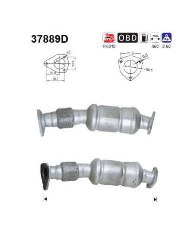 Catalizador As 37889D - VW PASSAT 1.9 TDI 100CV