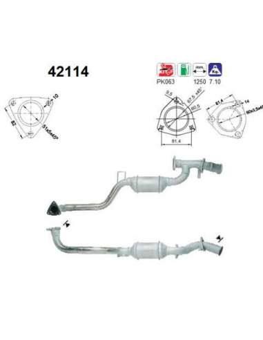 Catalizador As 42114 - AUDI 80 2.6 V6 CATAL.IZQUIERD