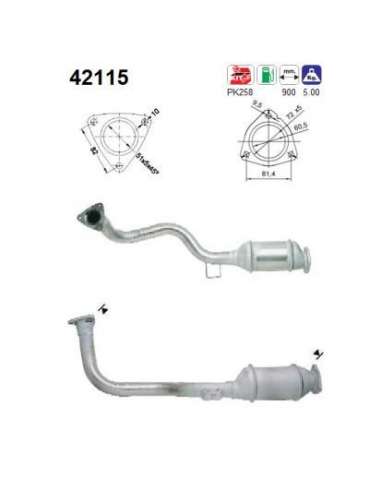 Catalizador As 42115 - AUDI 80 2.6 4X4 CAT.DERECHO 9