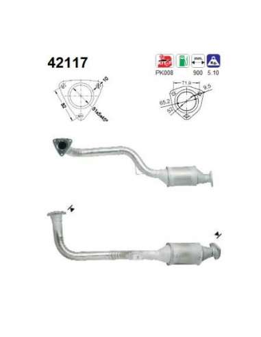 Catalizador As 42117 - AUDI 100 2.6 V6 CATAL.DERECHO