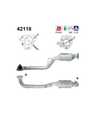 Catalizador As 42118 - AUDI 100 2.6 V6 CAT.IZQUIERDO