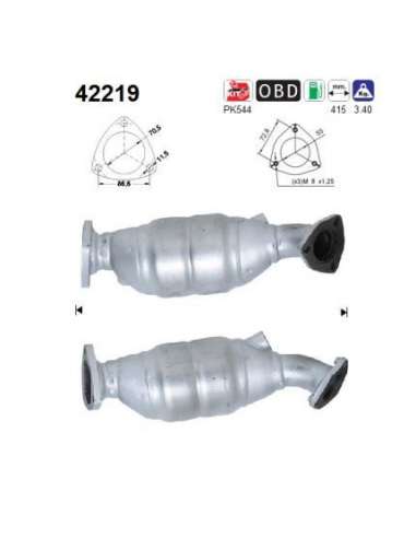 Catalizador As 42219 - AUDI A4 2.0I 16V 130CV