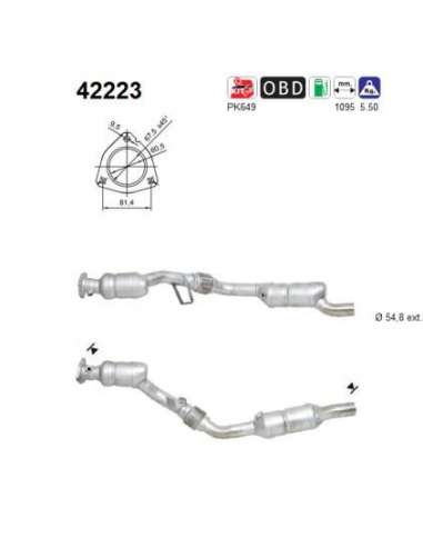 Catalizador As 42223 - AUDI A4 3.0 V6 220CV DRCH