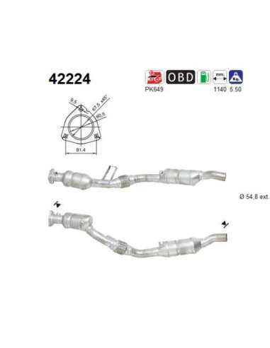 Catalizador As 42224 - AUDI A4 3.0 V6 IZQ