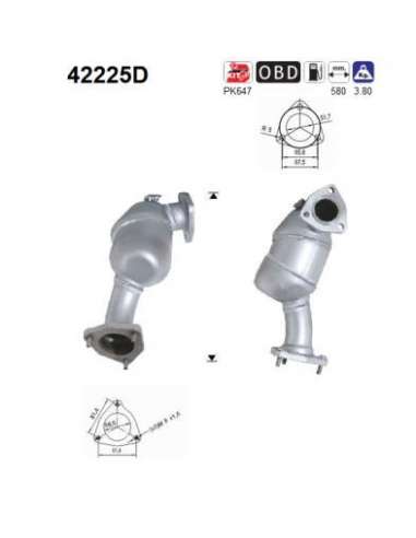 Catalizador As 42225D - AUDI A4 2.5 TDI 180CV ANT.