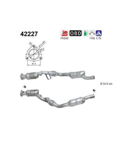 Catalizador As 42227 - AUDI A4 2,4I 163CV DERECHA