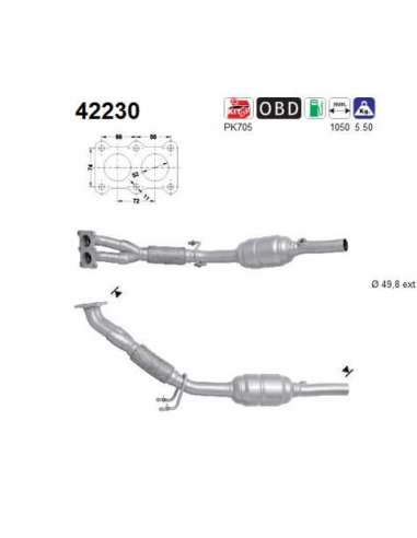 Catalizador As 42230 - AUDI A3 1.6i 102CV