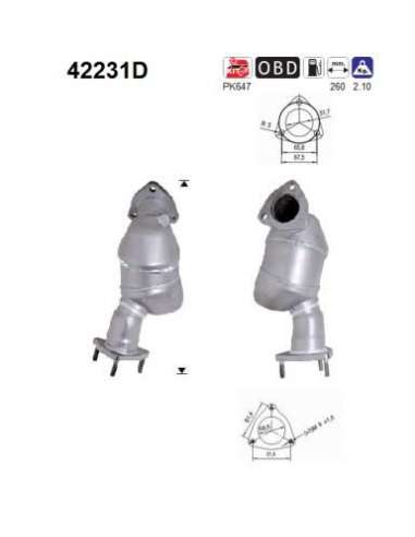 Catalizador As 42231D - AUDI A6 2.5TDI 180CV ANT