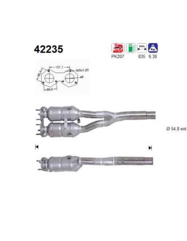 Catalizador As 42235 - AUDI TT CUATTRO 1.8 180 CV