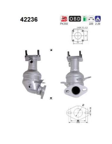 Catalizador As 42236 - AUDI A2 1.6i 110CV ant