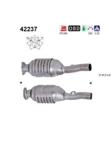 Catalizador As 42237 - AUDI A2 1.6i 110CV POST