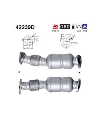 Catalizador As 42239D - AUDI A4 2.0TD 140CV