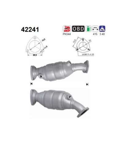 Catalizador As 42241 -  EXTINGUIDA AUDI A4 1.8i TURBO  163CV