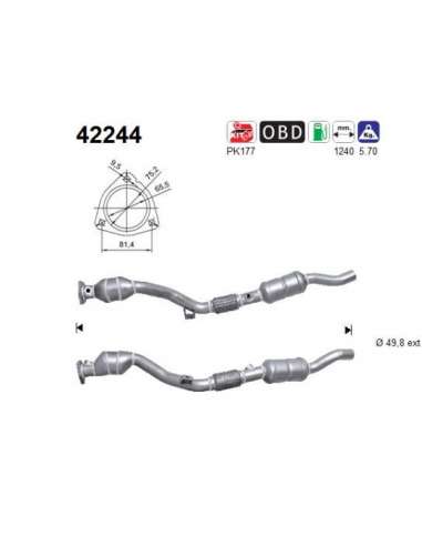 Catalizador As 42244 - A6 Quattro 2.4i V6 30V 2393 c