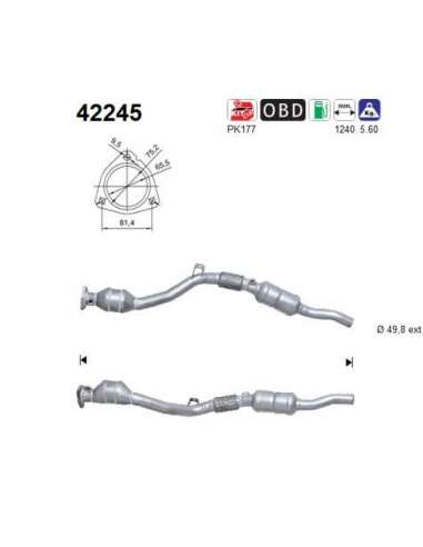 Catalizador As 42245 - A6 Quattro 2.4i V6 30V 2393 c