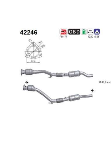 Catalizador As 42246 - A6 Quattro 2.4i V6 30V 2393 c