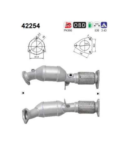 Catalizador As 42254 - Q7 4.2i FSI V8 32V 4163 cc 25