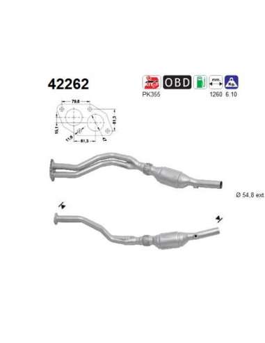 Catalizador As 42262 - AS Catalizador AUDI A4 1.8i 2