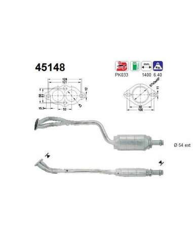 Catalizador As 45148 - BMW 318 IS 16V