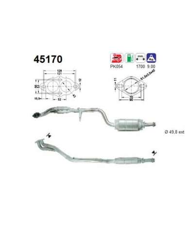 Catalizador As 45170 - BMW 518 TOURING 9