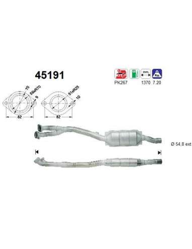 Catalizador As 45191 - BMW 730I V8 E38 DERECHO 09