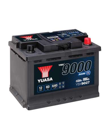 Batería Yuasa YBX9027 - 12V 60Ah EN 640A AGM