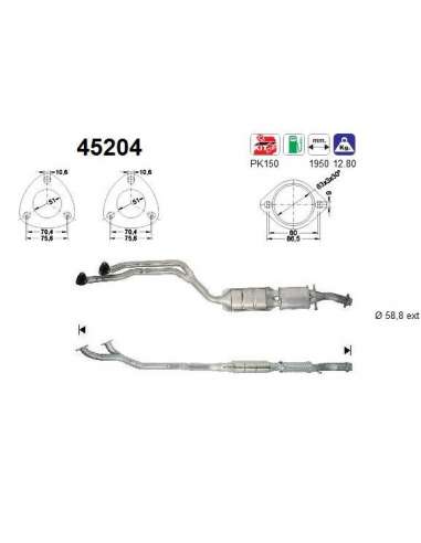 Catalizador As 45204 - BMW 320I / 323I 9