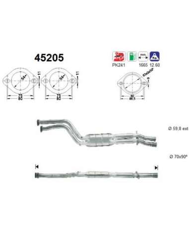 Catalizador As 45205 - BMW M3 3.0 E36