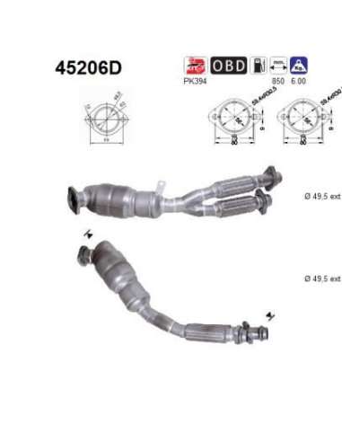 Catalizador As 45206D - BMW 530D MANUAL ANT