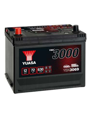 Batería Yuasa YBX3069 - 12V 72Ah EN 630A