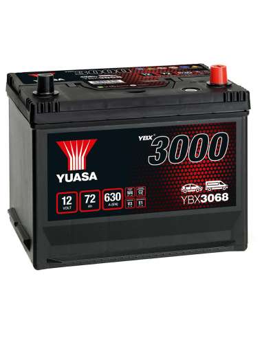 Batería Yuasa YBX3068 - 12V 72Ah EN 630A