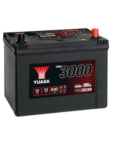 Batería Yuasa YBX3030 - 12V 72Ah EN 630A