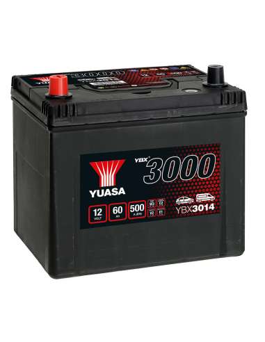 Batería Yuasa YBX3014 - 12V 60Ah EN 500A