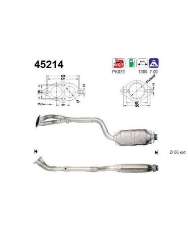 Catalizador As 45214 - BMW Z3 1.9 140CV 4