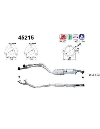 Catalizador As 45215 - BMW 320I M50 E36 12/9