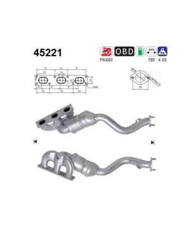 Catalizador As 45221 - BMW 320I 150CV