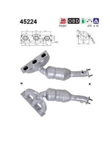 Catalizador As 45224 - BMW 320I 125CV