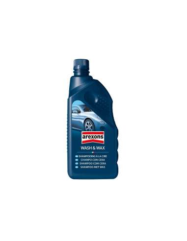 Champú lavado con cera autosecante para carrocería exterior coche Arexons - Wash & Wax - 1 L