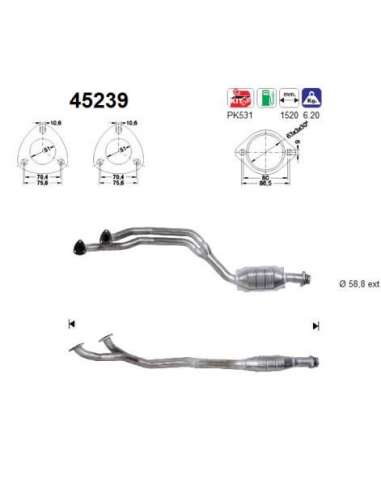 Catalizador As 45239 - BMW 323 Ti COMPACT 170CV