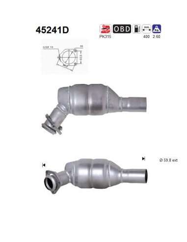 Catalizador As 45241D - BMW 520d 136CV post