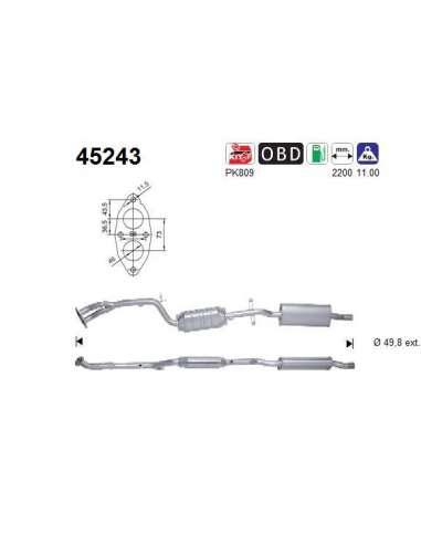 Catalizador As 45243 - BMW 318Ci 150CV