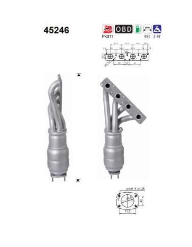 Catalizador As 45246 - BMW 116i