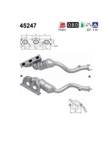 Catalizador As 45247 - BMW X3 2.5 192CV ANT