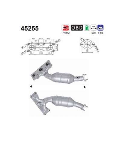 Catalizador As 45255 - 130i 3.0 V6 24V 2996 cc 195 K