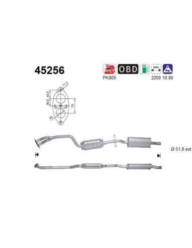 Catalizador As 45256 - BMW 318Ti 143CV