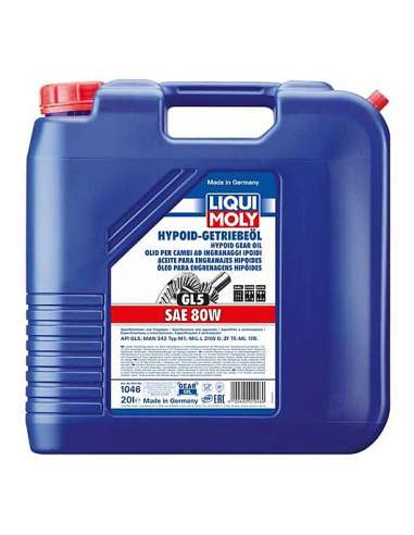 Liqui Moly 1046 - Aceite para engra­najes hipoides GL5 SAE 80W 20L