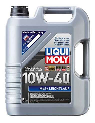 Liqui Moly 1092 - Aceite de motor antifricción semisintético MoS2 Leichtlauf 10W-40 5L